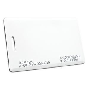 Cartão de proximidade Acuprox branco com numeração de identificação