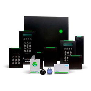 Painel de controle e leitores HID com cartões de proximidade para controle de acesso