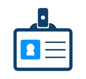 Ícone ilustrativo de crachá de identificação